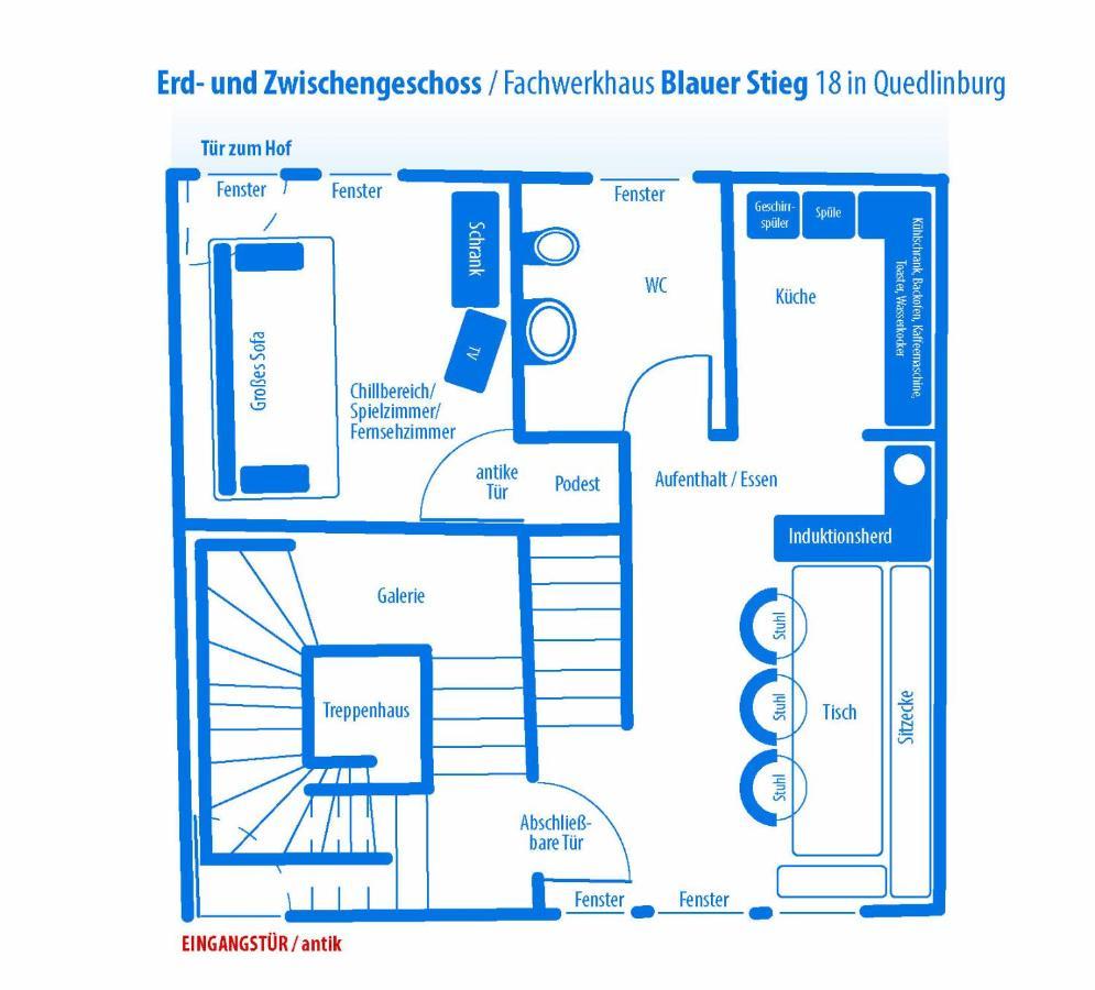 Blauer Stieg Villa Quedlinburg Ngoại thất bức ảnh